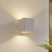 LED buiten wandlamp Aaron, wit, IP54, omhoog/omlaag