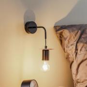 Envostar Yorik wandlamp, zwart/licht hout