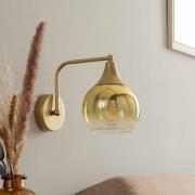 Wandlamp Monte van glas, 1-lamp, goud