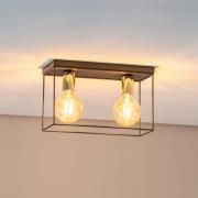 Plafondlamp Anna met metalen frame, 2-lamps