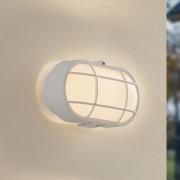 Lindby LED buiten wandlamp Alisha, wit, kunststof, IP54