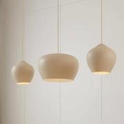 Lucande hanglamp Malisa, beige, 3-lamps, metaal, 90 cm