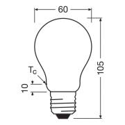 OSRAM LED lamp mat E27 3.8W 827 EEK A 3-pack