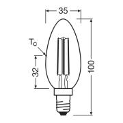 OSRAM LED Kaars gloeidraad E14 2,2W 827 EEK A 3-pack