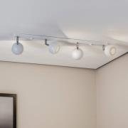 Plafondspot Flame, wit, 4-lamps lang