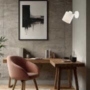 Wandlamp Suerte, crèmewit, linnen textiel, 18 cm hoog, E14