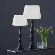PR Home tafellamp Doris Omera wit/zwart 64 cm stof/hout