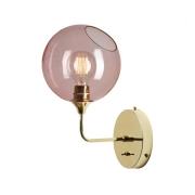 Ballroom Short wandlamp, roze, glas, mondgeblazen