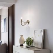 Wandlamp Castro, antiek messing, 1-lamp