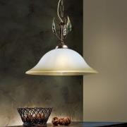 Hanglamp Mira, crème/brons, glas, Ø 40 cm, E27