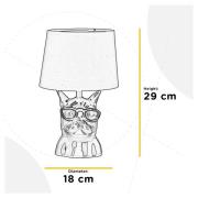 Biagio tafellamp, zwart, keramiek, 29 cm hoog, E14