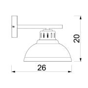 Wandlamp Sven, titanium-goudkleurig, Ø 21 cm, staal
