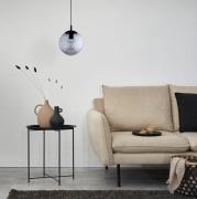 Hanglamp Esme, Ø 25 cm, rookgrijs, glas, globe, E27
