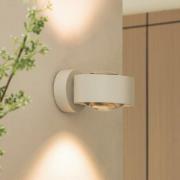 Arcchio LED wandlamp Rotari, lens, omhoog/omlaag, wit, metaal