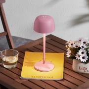 Lindby LED tafellamp Arietty, roze, dimbaar, IP54