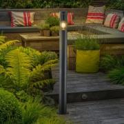 Lindby tuinpadverlichting Statius, antraciet/helder, ijzer, 100 cm