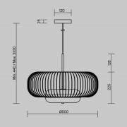 Maytoni LED hanglamp Levitation, Ø 50 cm, messingkleurig