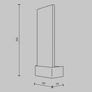 Maytoni LED wandlamp Sierlijk, messing/helder, hoogte 31 cm