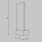 Maytoni LED wandlamp Sierlijk, chroom/helder, hoogte 31 cm, glas