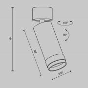 Maytoni LED plafondspot Focus Zoom, zwart, 4.000 K, draaibaar