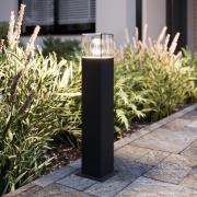 Lucande Keke sokkellamp, hoogte 50 cm, antraciet, aluminium