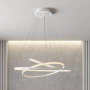 Lucande LED hanglamp Ezana, wit, metaal, Ø 80cm
