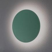 LED wandlamp Orios Plus, groen, Ø 30 cm, staal