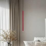LED hanglamp Rulo, rood, Ø 3,2 cm, staal, 3000 K