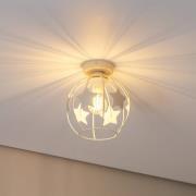 Sterren plafondlamp, zandkleurig, metaal, Ø 21 cm