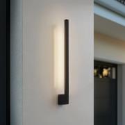 Lindby LED wandlamp Neano, 60cm, zwart, metaal, IP54