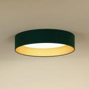 LED plafondlamp Plafond, fluweelgroen, Ø 45 cm, 3-traps dimbaar