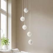 Midway hanglamp, 5-lamps, rond, zandkleurig, GU10