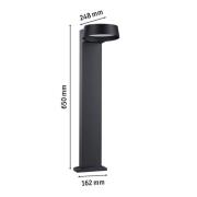 Paulmann Capea Grand, antraciet 65 cm aluminium IP44 LED tuinpadverlic...