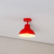 Sven plafondlamp, 1-lamp, rood, staal, E27