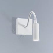 Wandlamp Ojos, wit, leeslamp, verstelbaar, 33 cm, G9