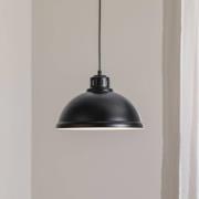 Sven grote hanglamp, 1-lamp, zwart, staal, E27