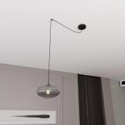 Hanglamp Origo, Ø 30 cm, rookgrijs/zwart, decentraal