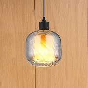Hanglamp Xia, Ø 14 cm, rookgrijs, glas