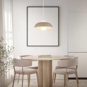 Hanglamp Lowe, zandkleurig mat, Ø 38 cm, metaal