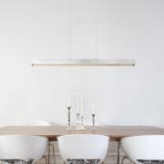 LED hanglamp Ethan, aluminiumkleurig, metaal, 150 cm, uitschuifbaar