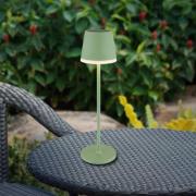 LED lamp op zonne-energie, metaal, lichtgroen, hoogte 41 cm, IP44