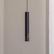 Tibia hanglamp, 1-lamp, zwart, staal, GU10