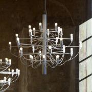 FLOS 2097/30 LED kroonluchter, mat, wit