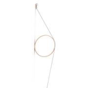 FLOS Wirering Wit LED wandlamp, ring roze