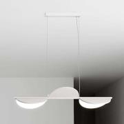FLOS Almendra Lineair LED hanglamp 3-lamps, wit