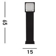 Athene LED tuinpadverlichting, IP54, zwart, hoogte 65 cm, metaal