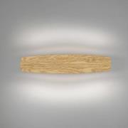 Quitani Persida LED wandlamp, 48 cm lang, eiken, 2.700 K