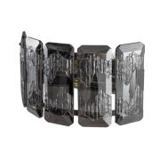 Wandlamp Orvin, chroom, 2-lamps, breedte 33 cm, glas