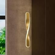 LED hanglamp Twist, 1-lamp, goudkleurig, metaal