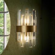 Grace wandlamp, 2-lamps, goudkleurig, ijzer, glas